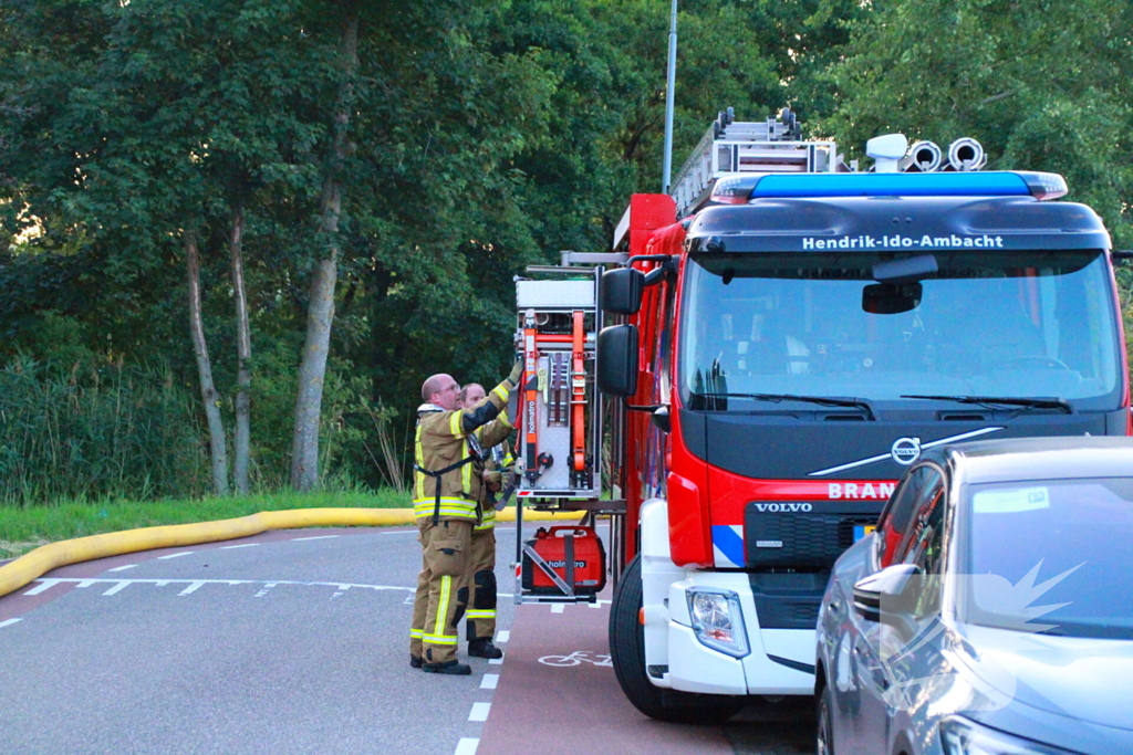Veel brandweer eenheden ingezet voor brand in bedrijfspand