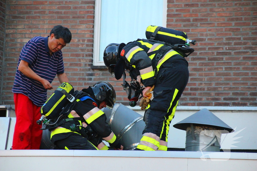 Brand in afzuiginstallatie snackbar