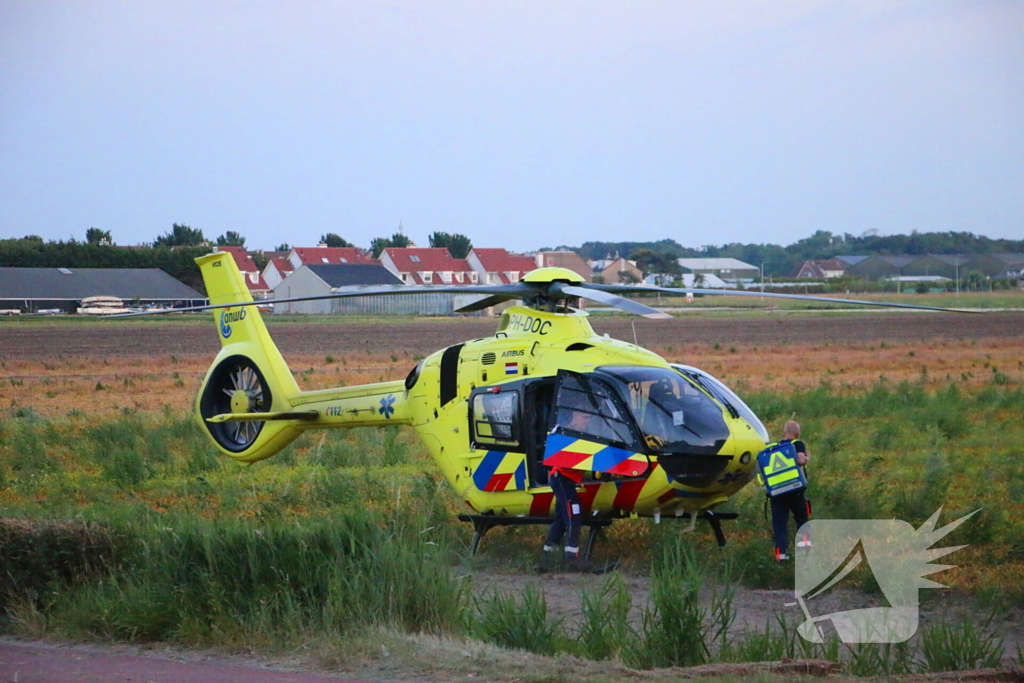 Traumahelikopter ingezet bij fietsongeval