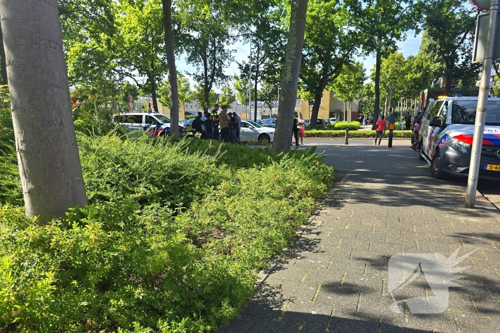 Bestelbus rijdt door na ongeluk