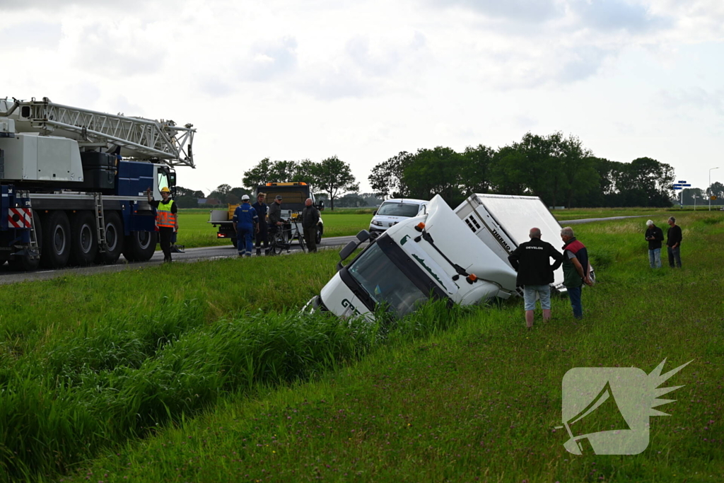 Hijskraan ingezet voor berging