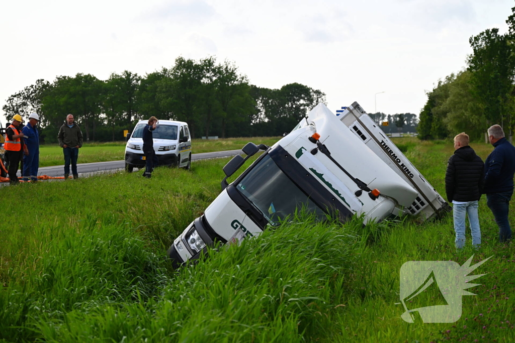 Hijskraan ingezet voor berging