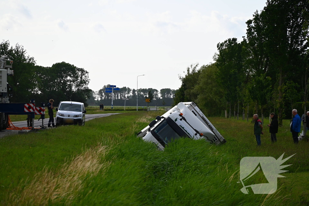 Hijskraan ingezet voor berging
