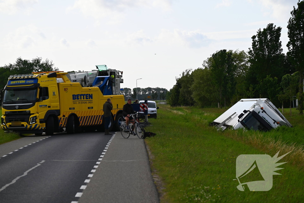 Hijskraan ingezet voor berging