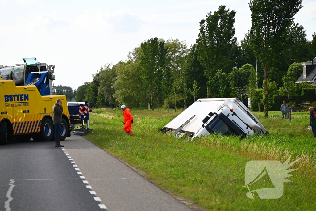 Hijskraan ingezet voor berging