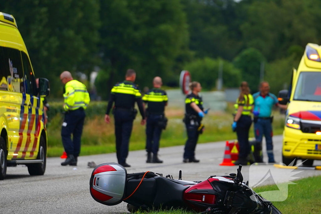 Fietser gewond na ongeval met motor
