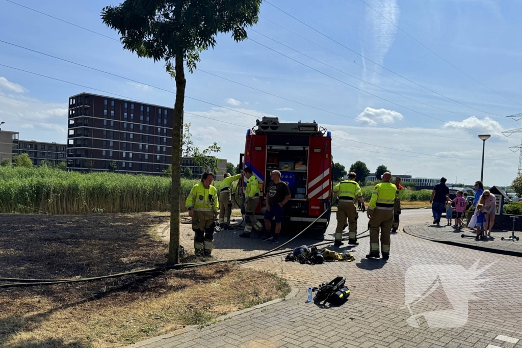 Brand ontstaan tijdens maaiwerkzaamheden