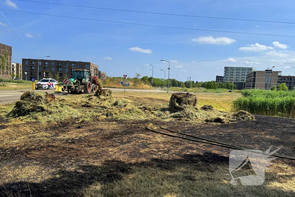 Brand ontstaan tijdens maaiwerkzaamheden