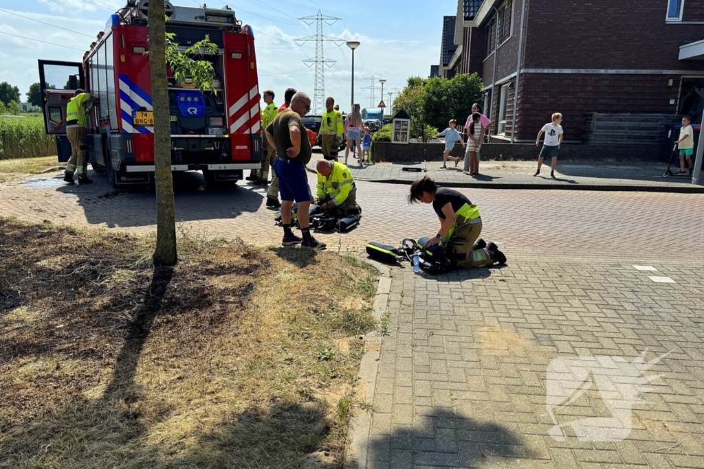 Brand ontstaan tijdens maaiwerkzaamheden