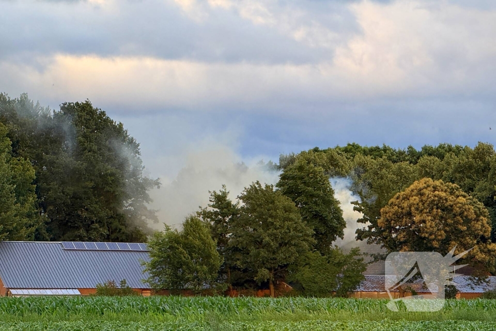 Kortdurende uitslaande brand in woonboerderij