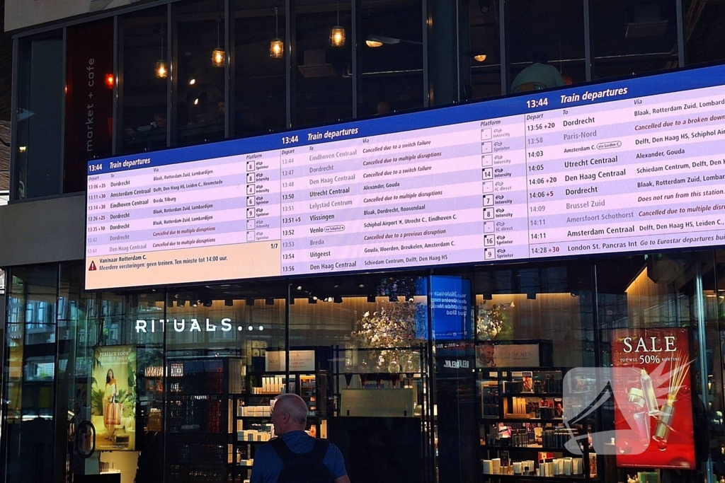 Treinverkeer plat door verstoringen