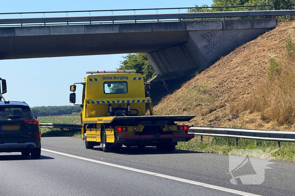 Ongeval op snelweg veroorzaakt hinder