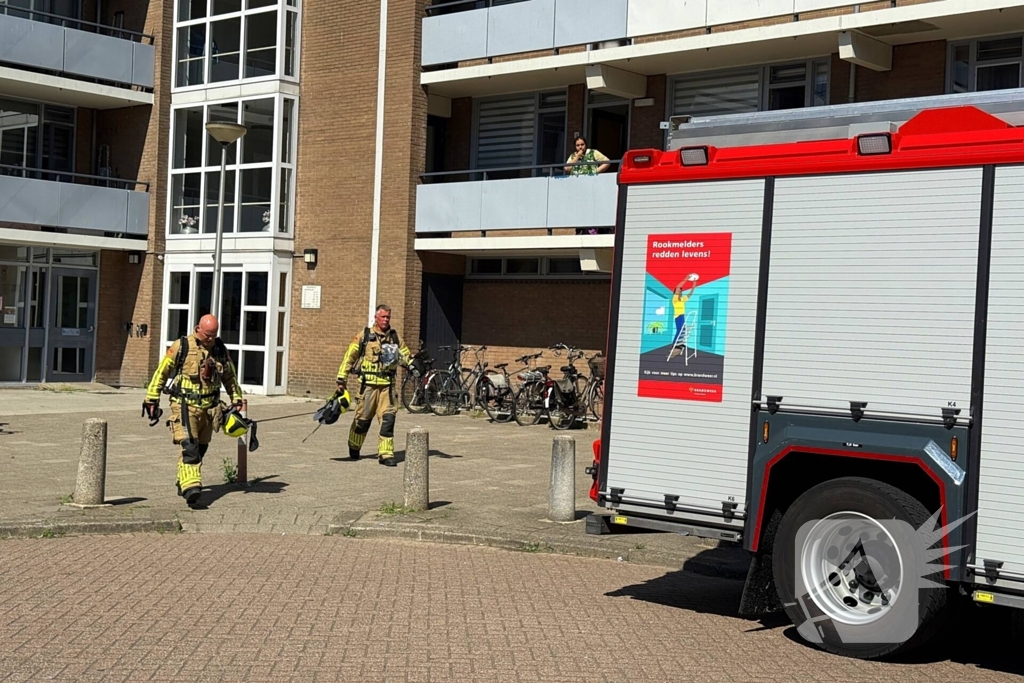 Ambulance ter plekke na brandmelding