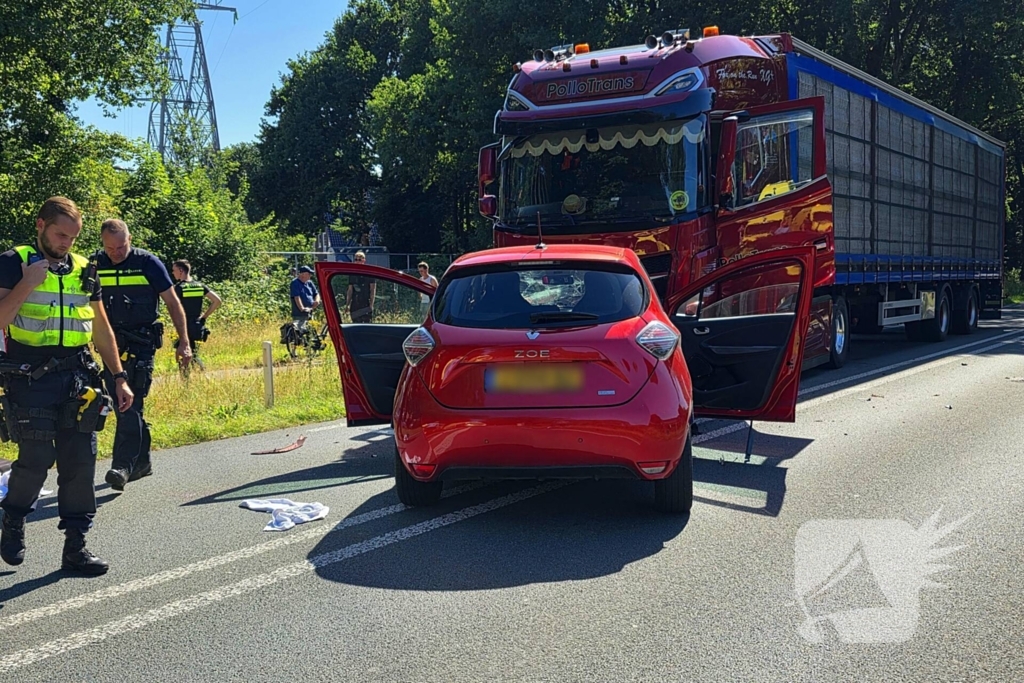 Traumahelikopter ingezet na botsing