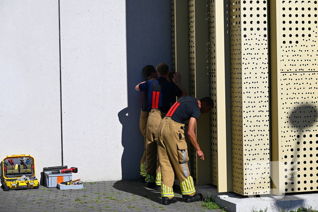 Brandweer redt kraai uit benarde positie