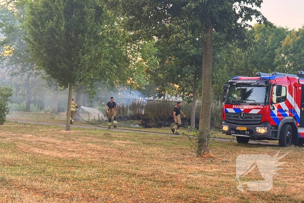 Brandweer blust bermbrand