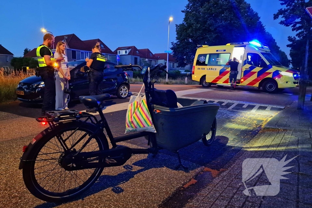 Botsing tussen auto en bakfiets