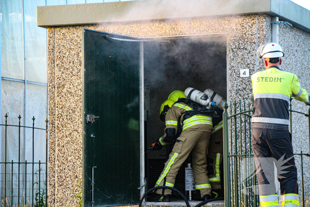 Rook uit technische ruimte door brand