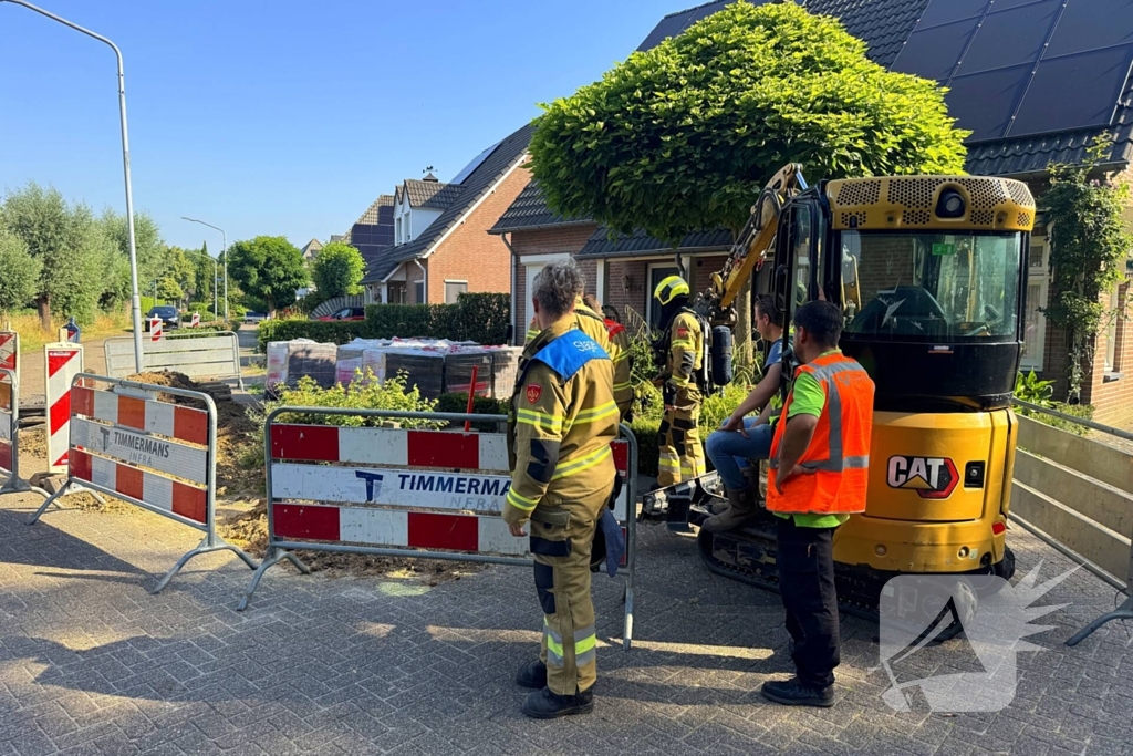 Gaslekkage veroorzaakt onrust tijdens graafwerkzaamheden