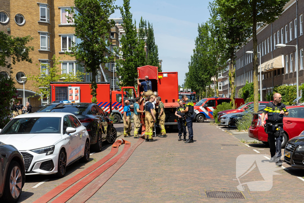 Zeer grote brand op dak woning