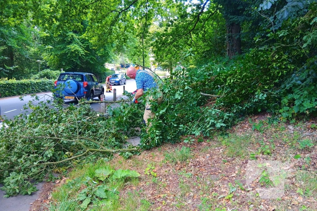 Stormschade zorgt voor gevaar op de weg