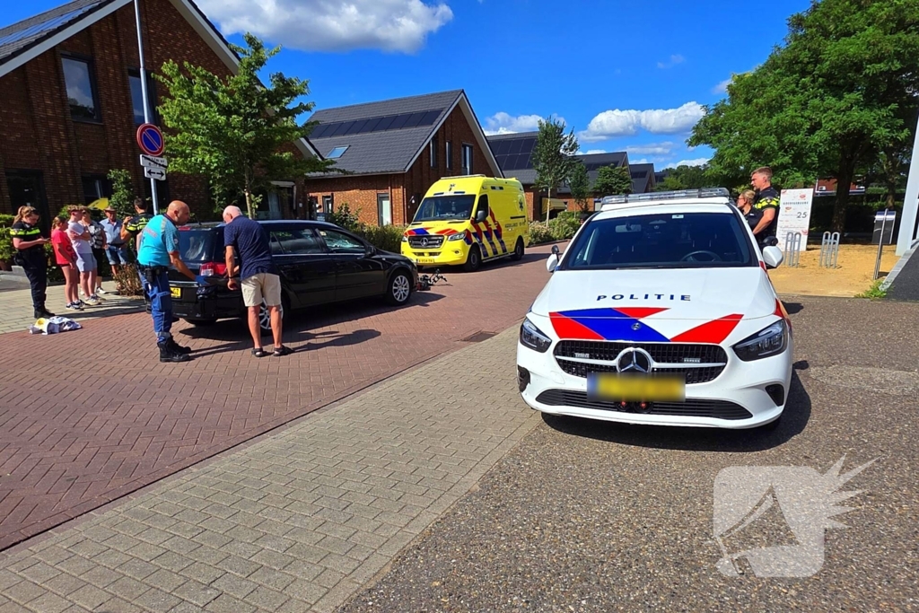 Fatbiker komt ten val na aanrijding met auto