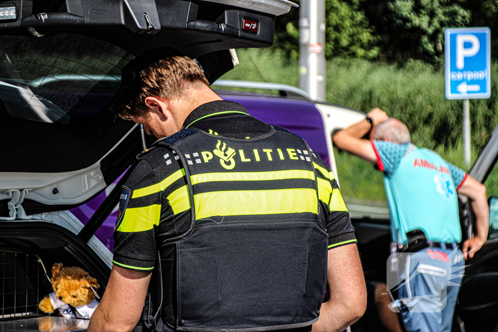 Voertuigen komen in botsing, geen gewonden