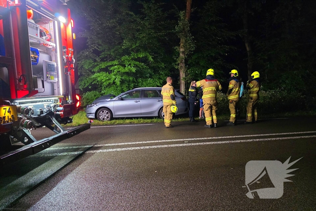 Automobiliste botst op afgebroken tak