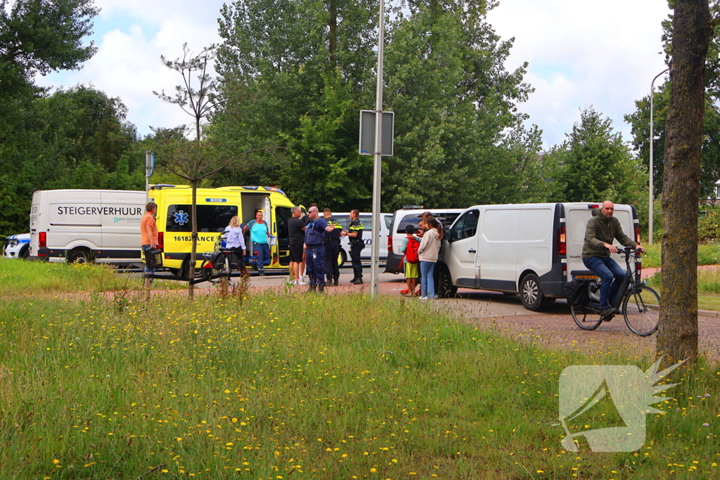 Fietser aangereden door sleepkabel