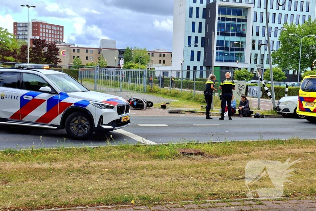 Verkeerslichten buiten werking door klap