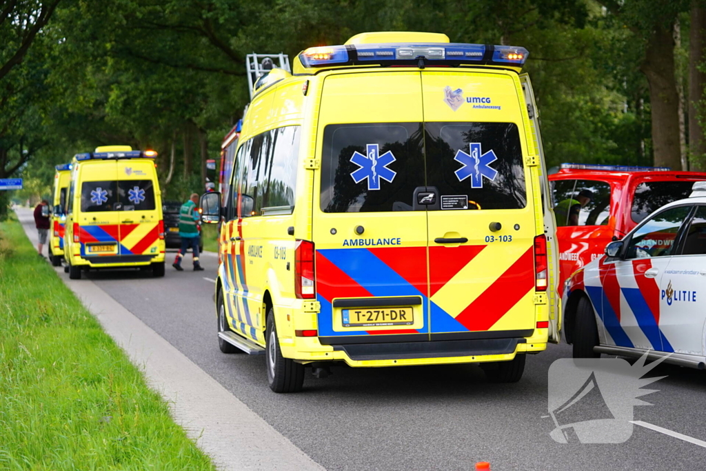 Eenzijdig ongeval met vier gewonden