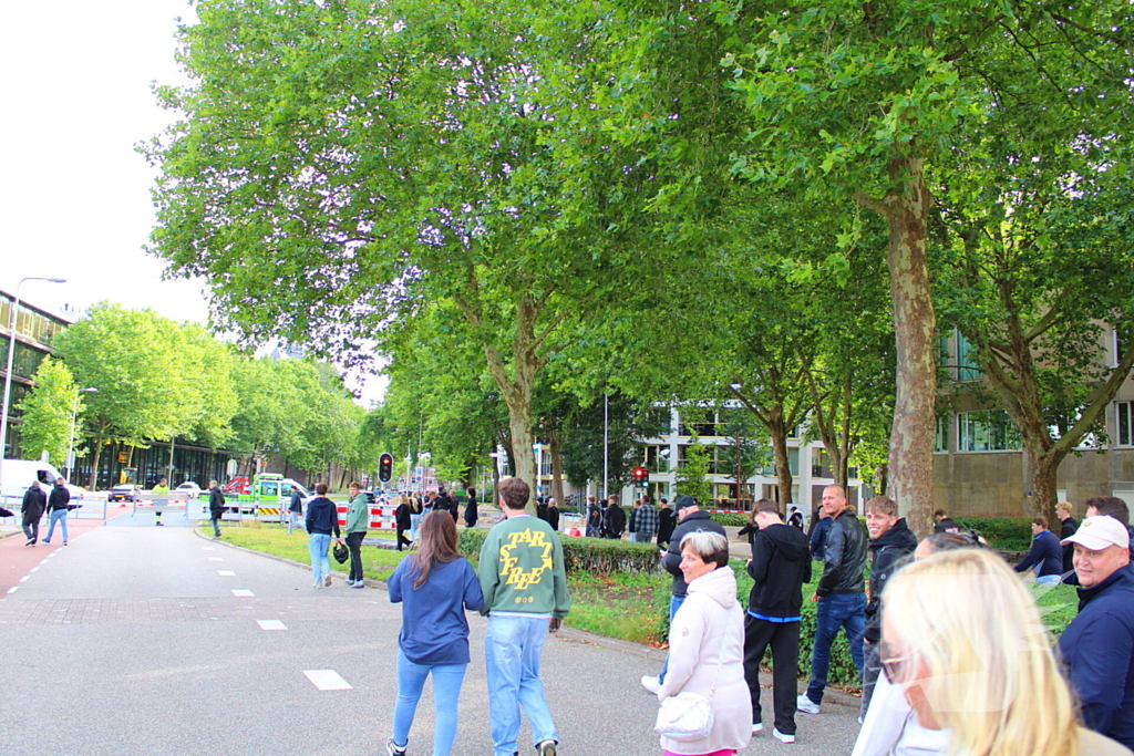 Mobiele eenheid ingezet bij protest