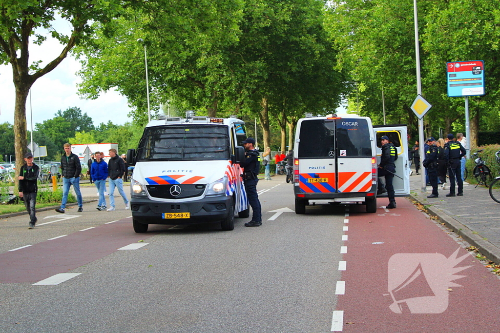 Mobiele eenheid ingezet bij protest