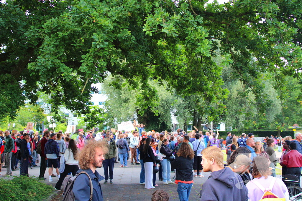 Mobiele eenheid ingezet bij protest