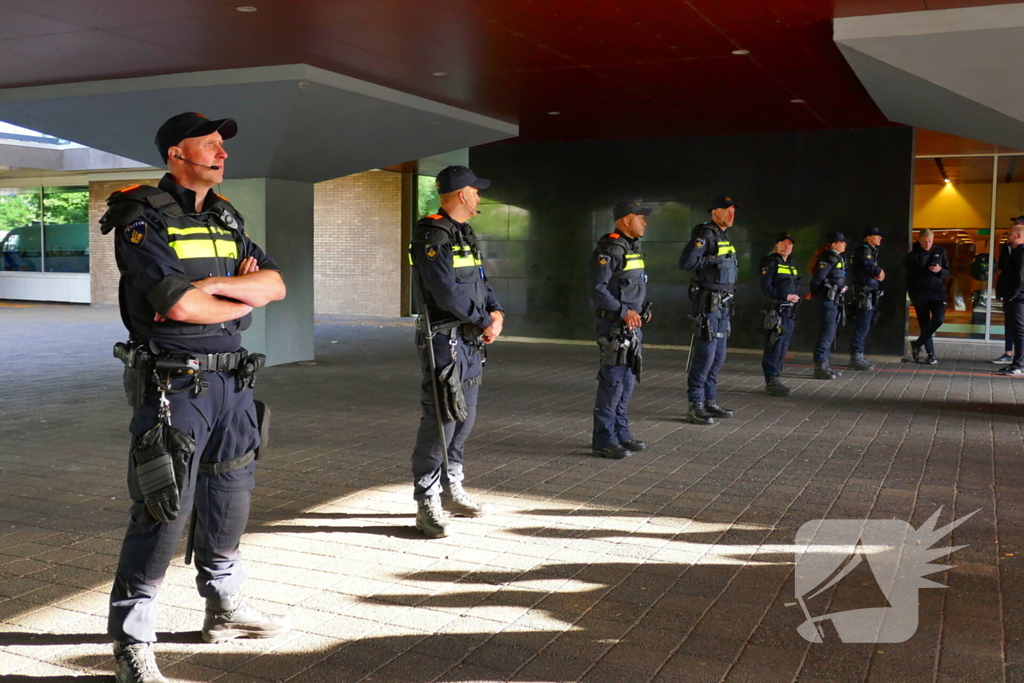 Mobiele eenheid ingezet bij protest