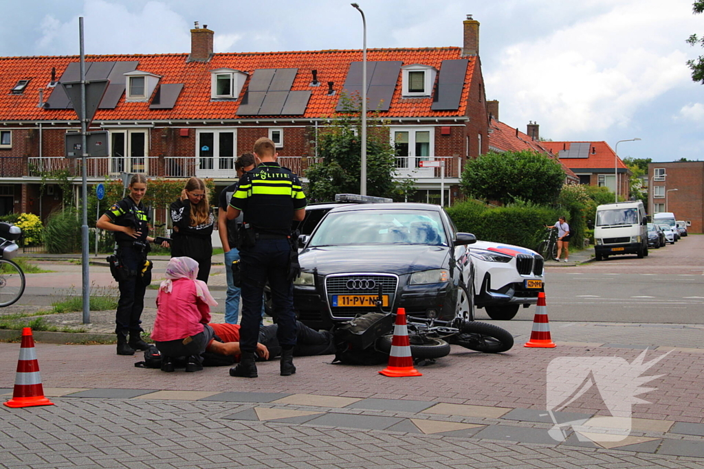 Fatbike geschept door auto bij afslag