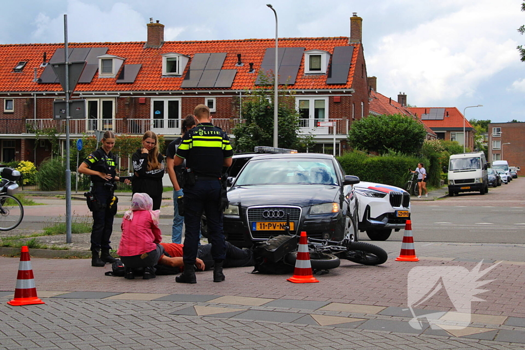 Fatbike geschept door auto bij afslag