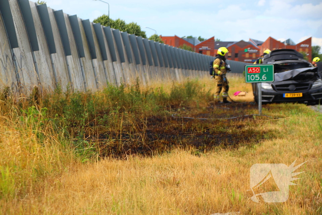 autobrand leidt tot snelwegafsluiting