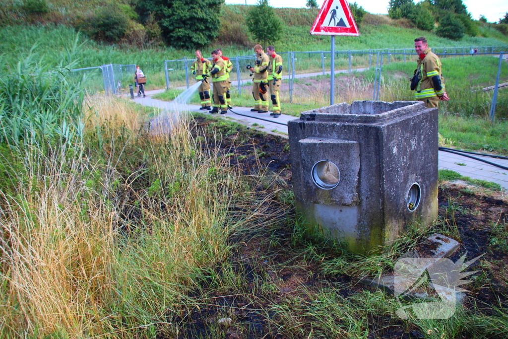 Kinderen ontdekken bermbrand en waarschuwen