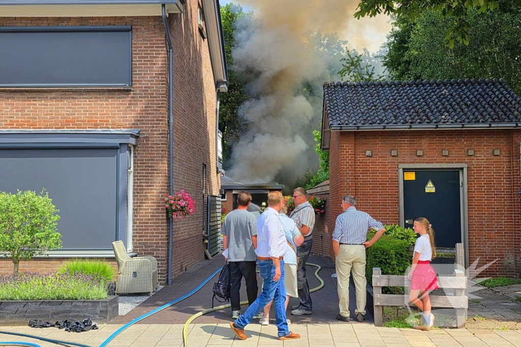 Brand in bijgebouw snel opgeschaald