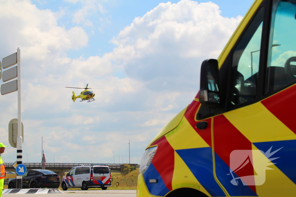 Traumahelikopter ingezet na aanrijding