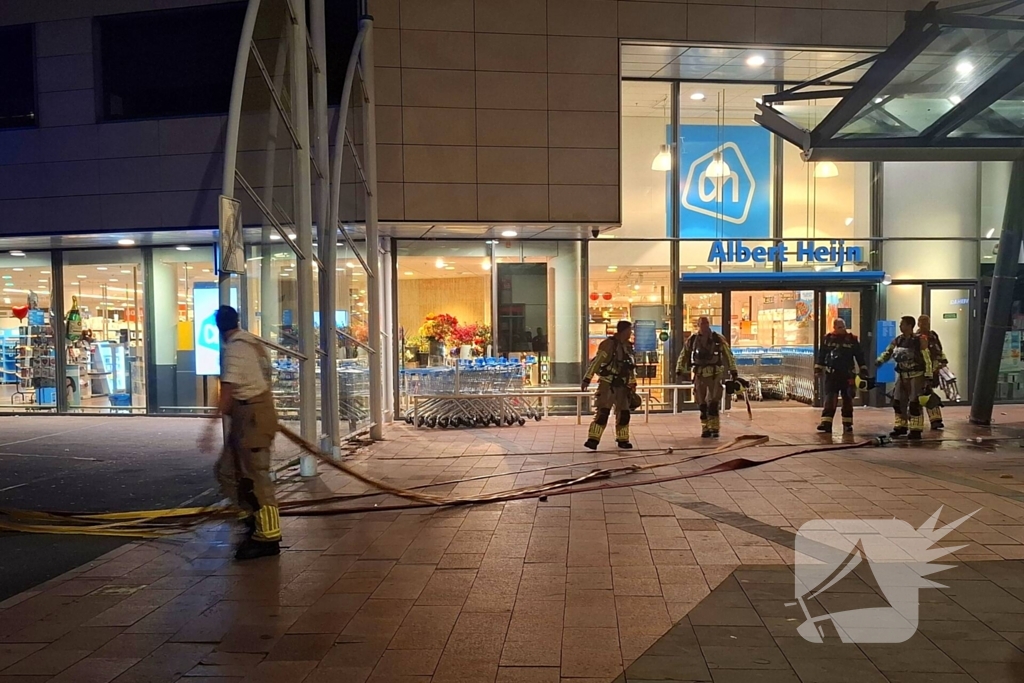 Brandmelding in supermarkt