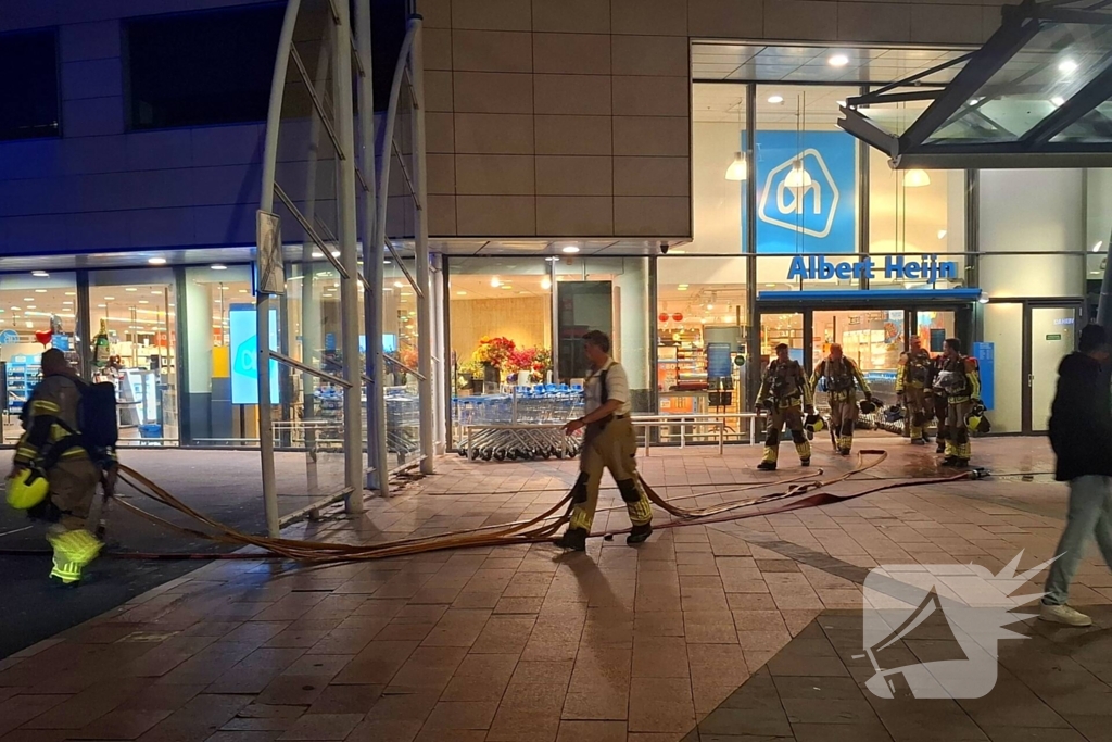 Brandmelding in supermarkt