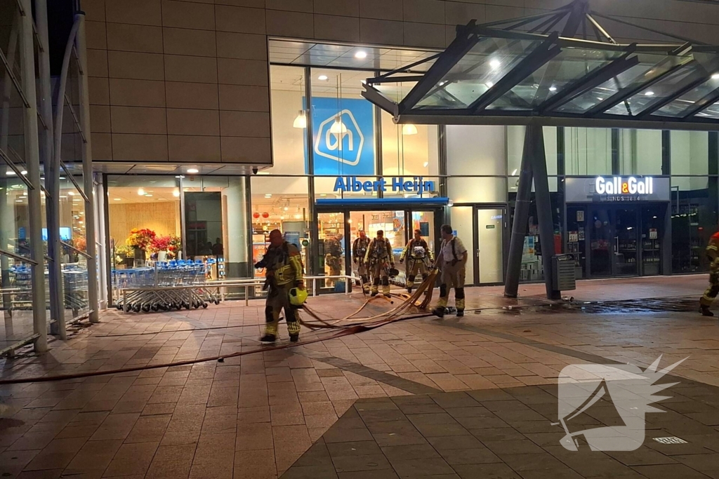 Brandmelding in supermarkt
