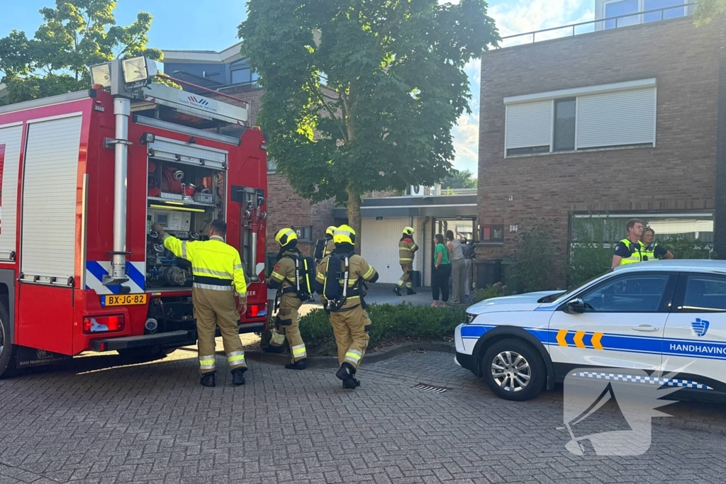 Woningbrand in de vooravond