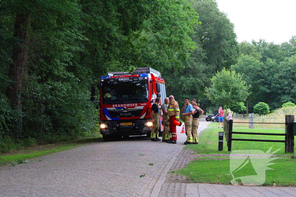 Hoogwerker inzet bij stormschade