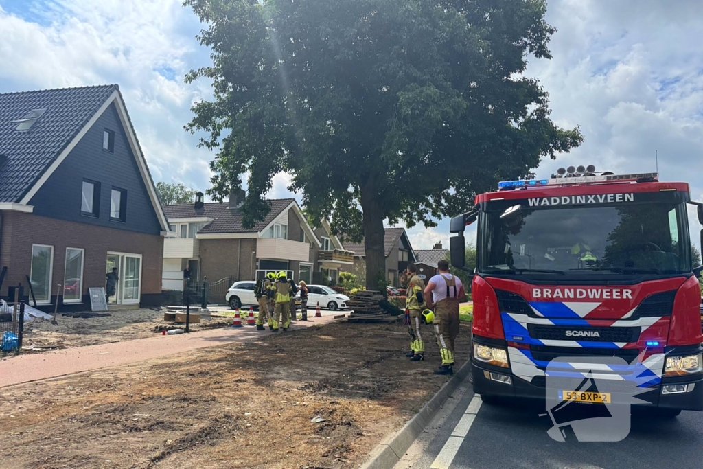 Brandweer ingezet voor gaslekkage in tuin