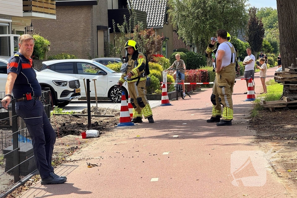 Brandweer ingezet voor gaslekkage in tuin