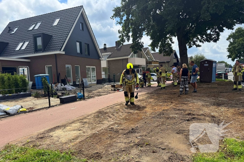 Brandweer ingezet voor gaslekkage in tuin