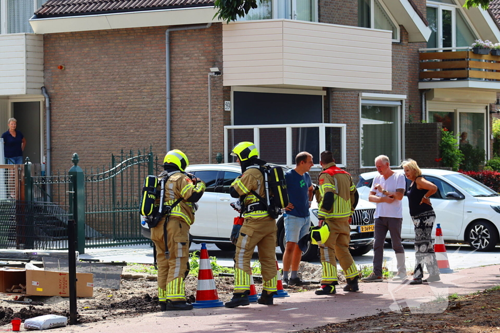 Brandweer ingezet voor gaslekkage in tuin
